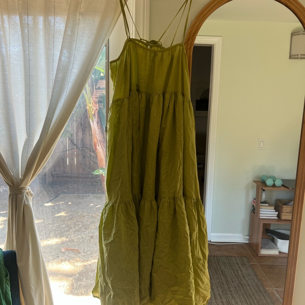 Everlane Green Strappy Maxi Dress